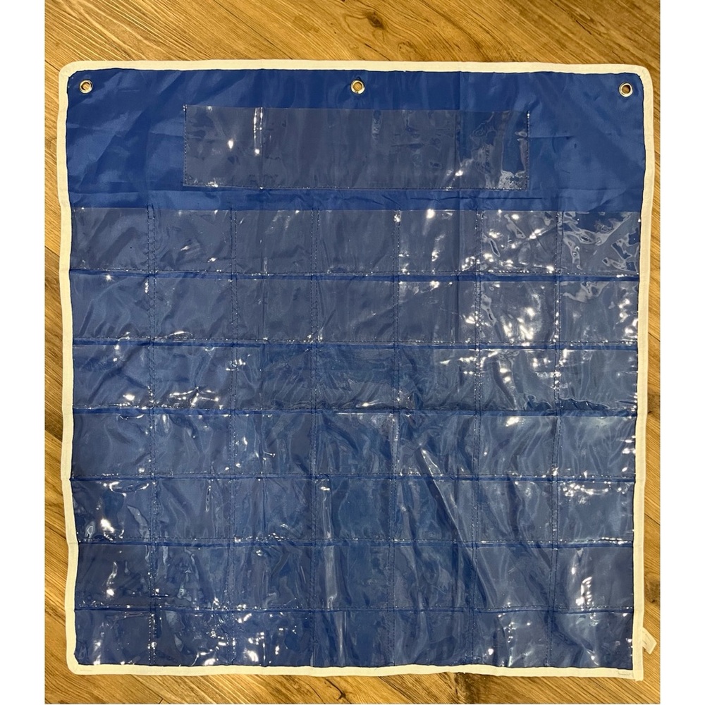 Blue Hanging Calendar Pocket Chart Teacher Classroom